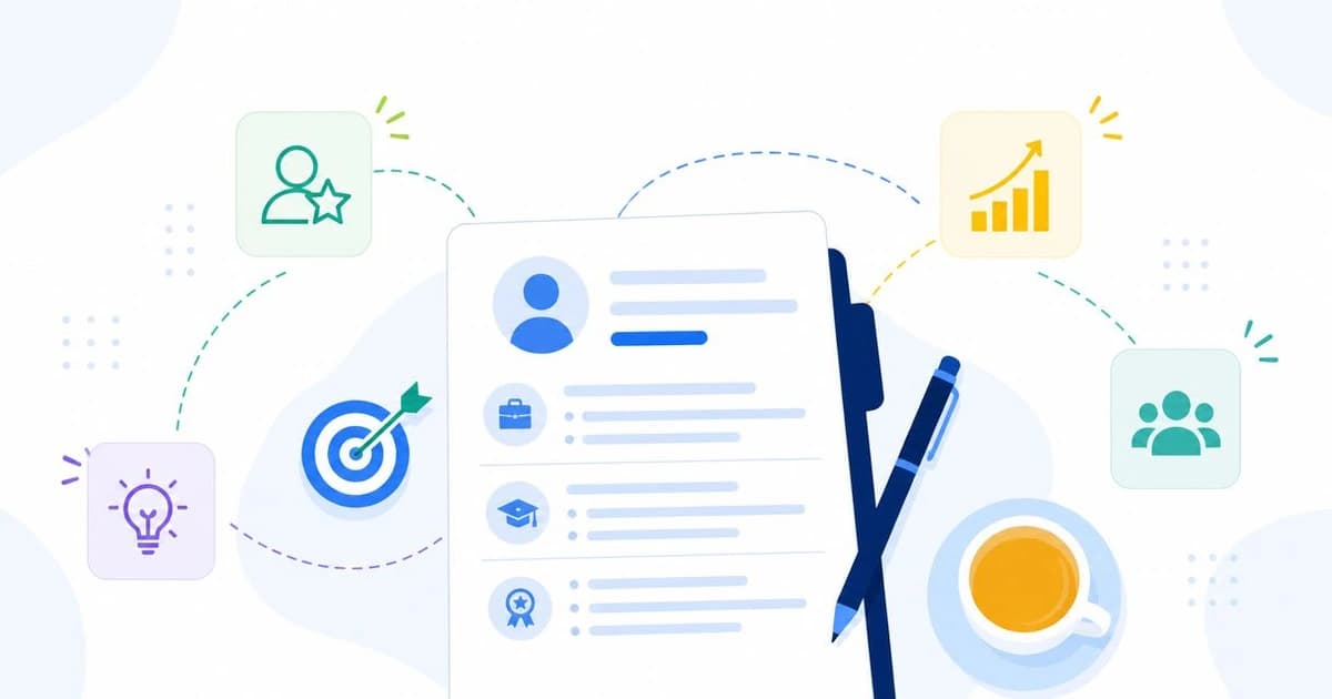 Career objective on a resume: the highlighted statement at the top of a resume beside a target icon