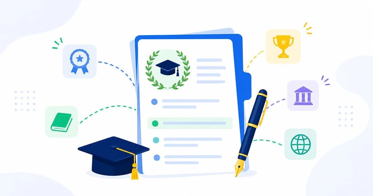 Cum laude on a resume: education section with a laurel wreath and a graduation cap