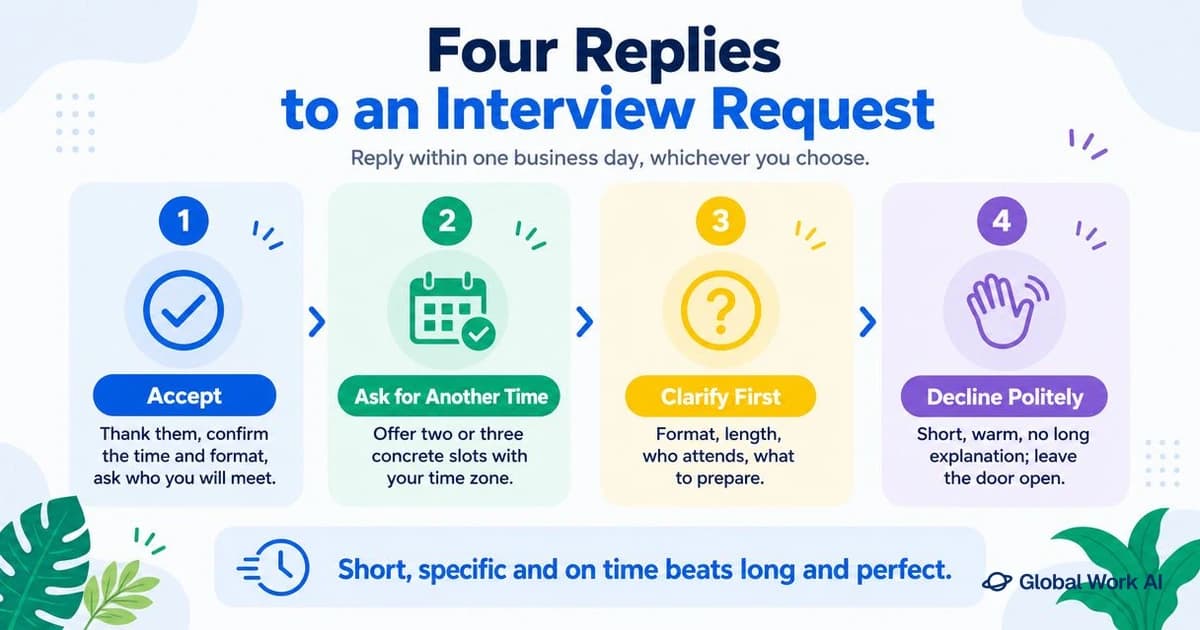 Four ways to reply to an interview request